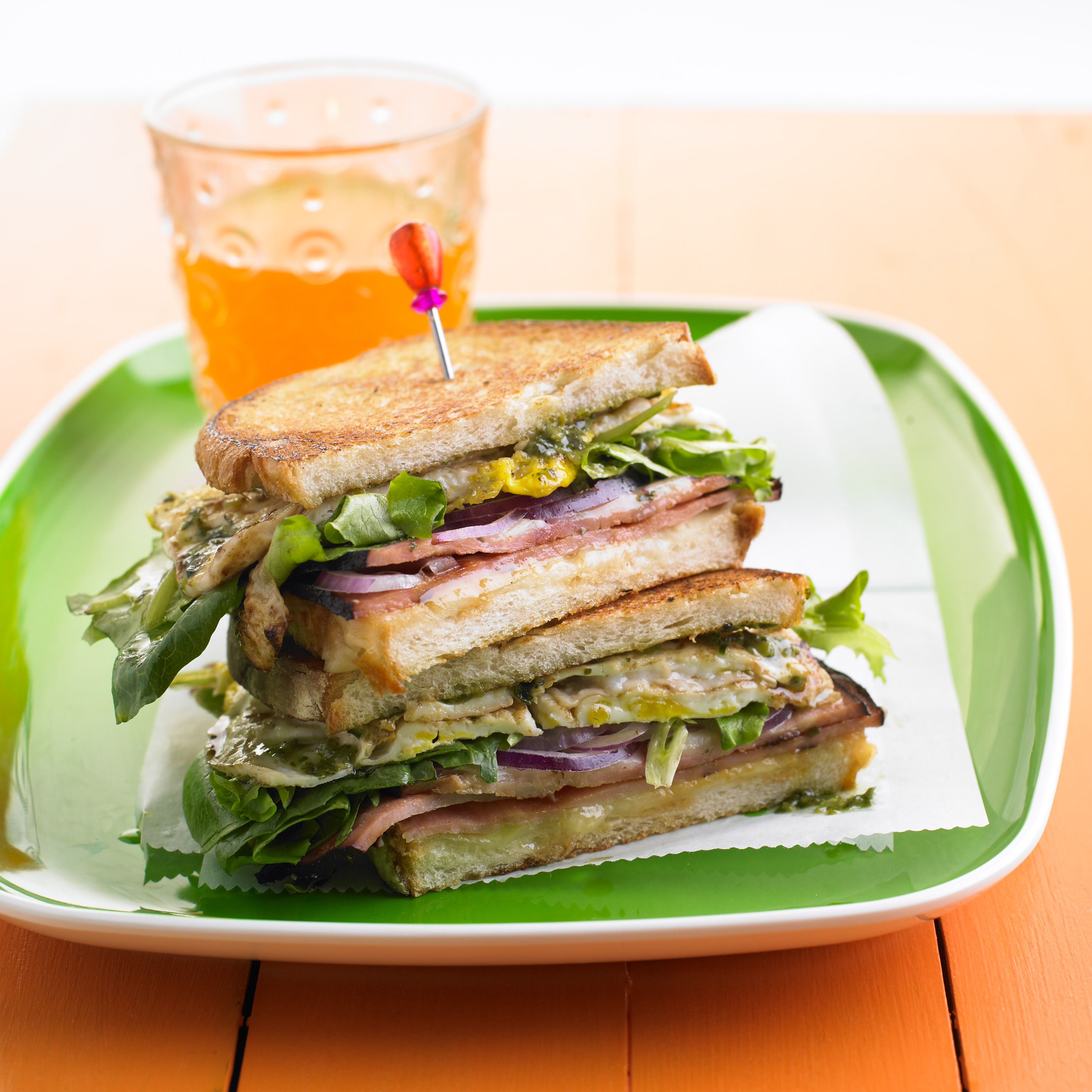 Ham Sandwich with Greens and Eggs Pork Recipes Pork Be Inspired