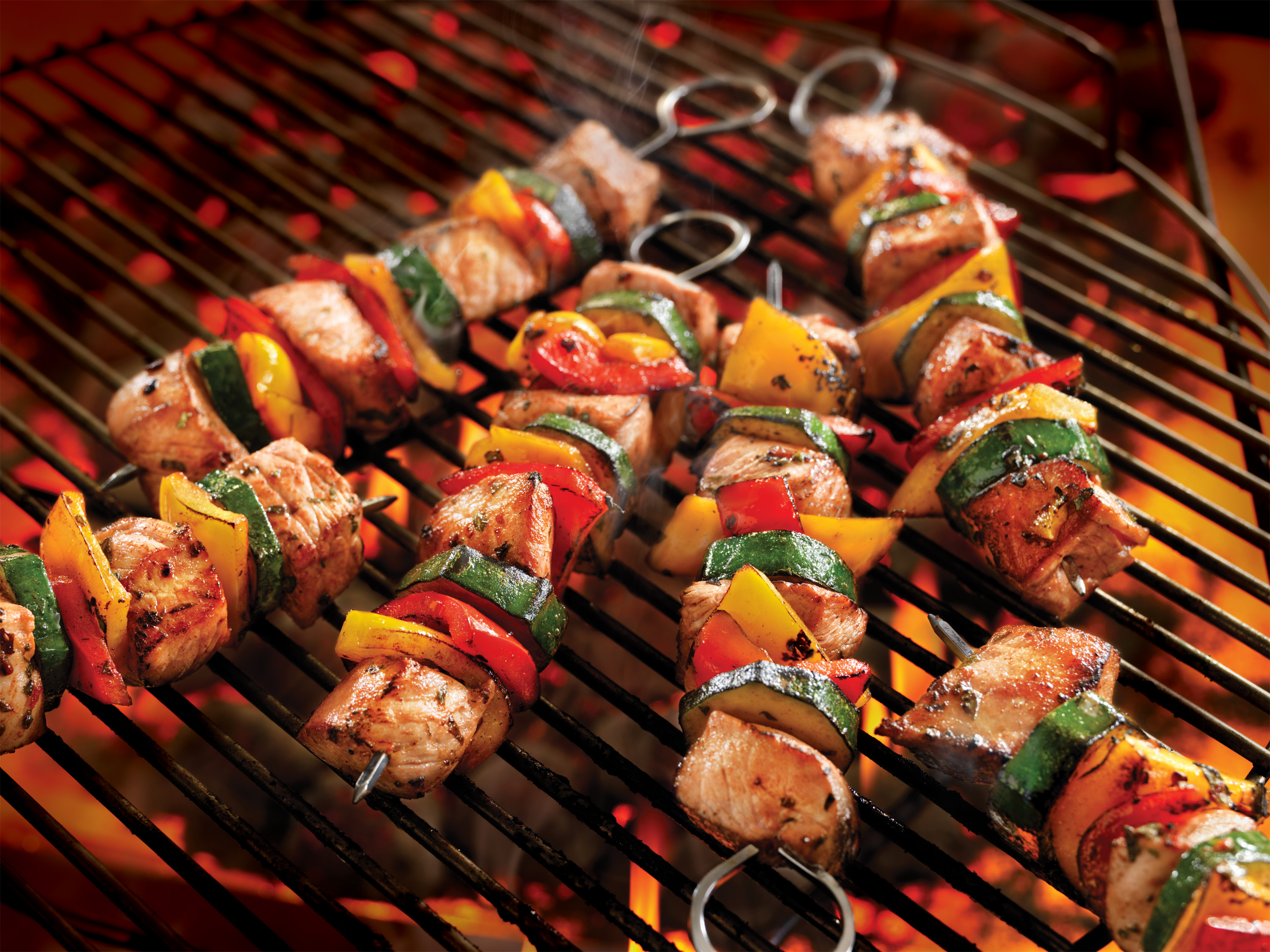 Italian Pork Kabobs with Summer Vegetables Pork Recipes Pork Be