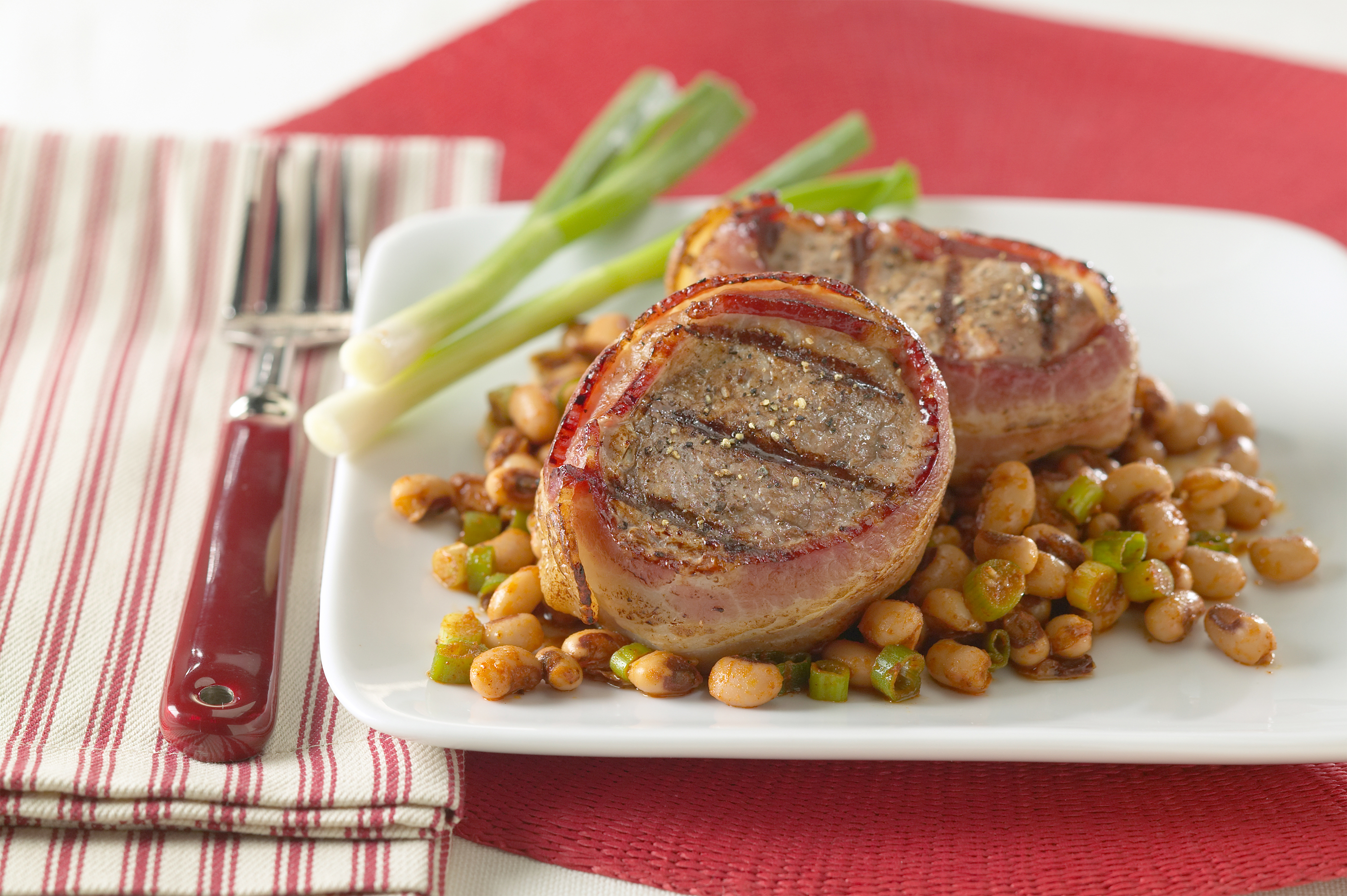 Bacon Wrapped Pork Tenderloin with Texas Caviar Pork Recipes Pork