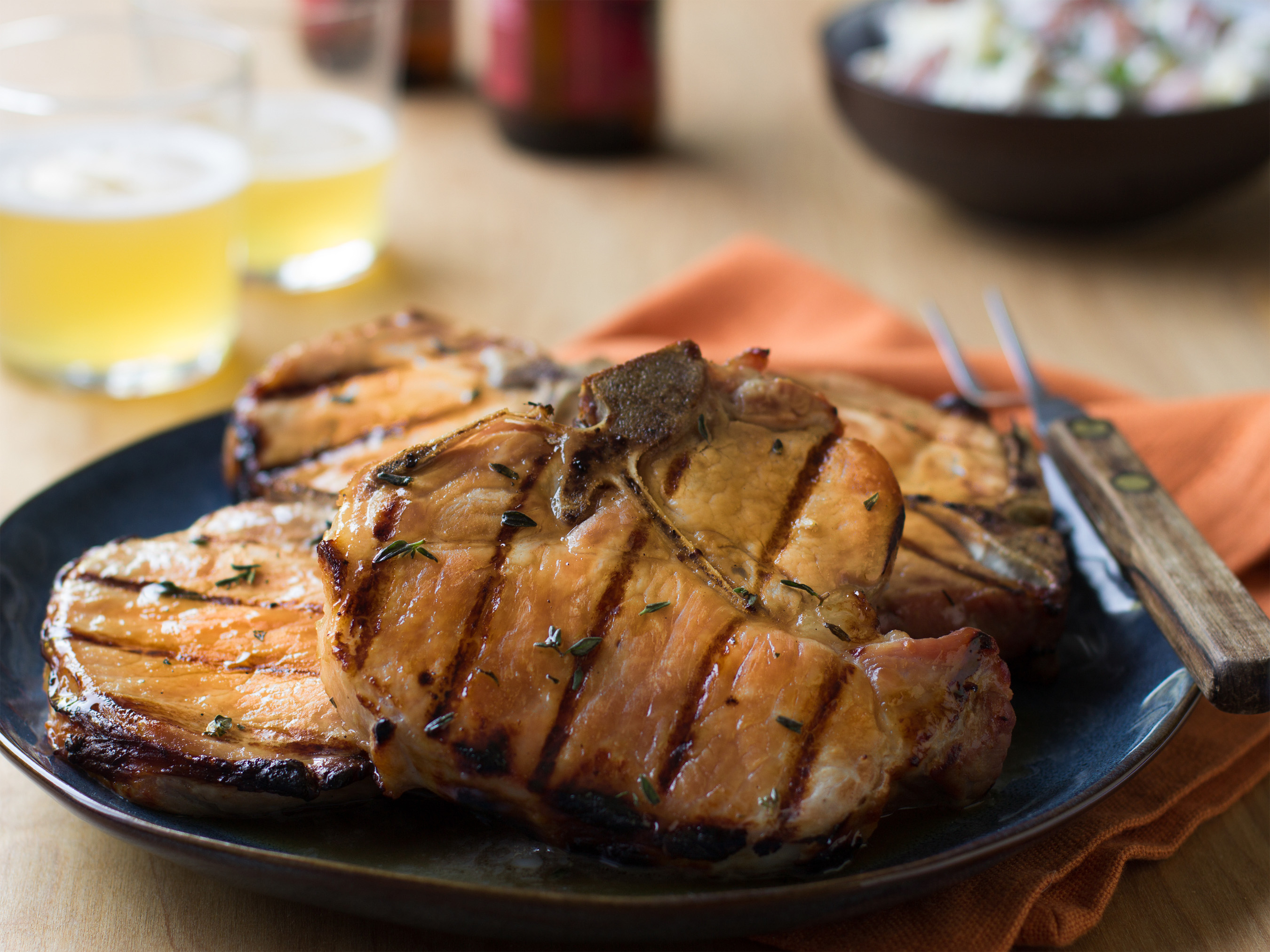CiderBrined Porterhouse Pork Chops Pork Recipes Pork Be Inspired